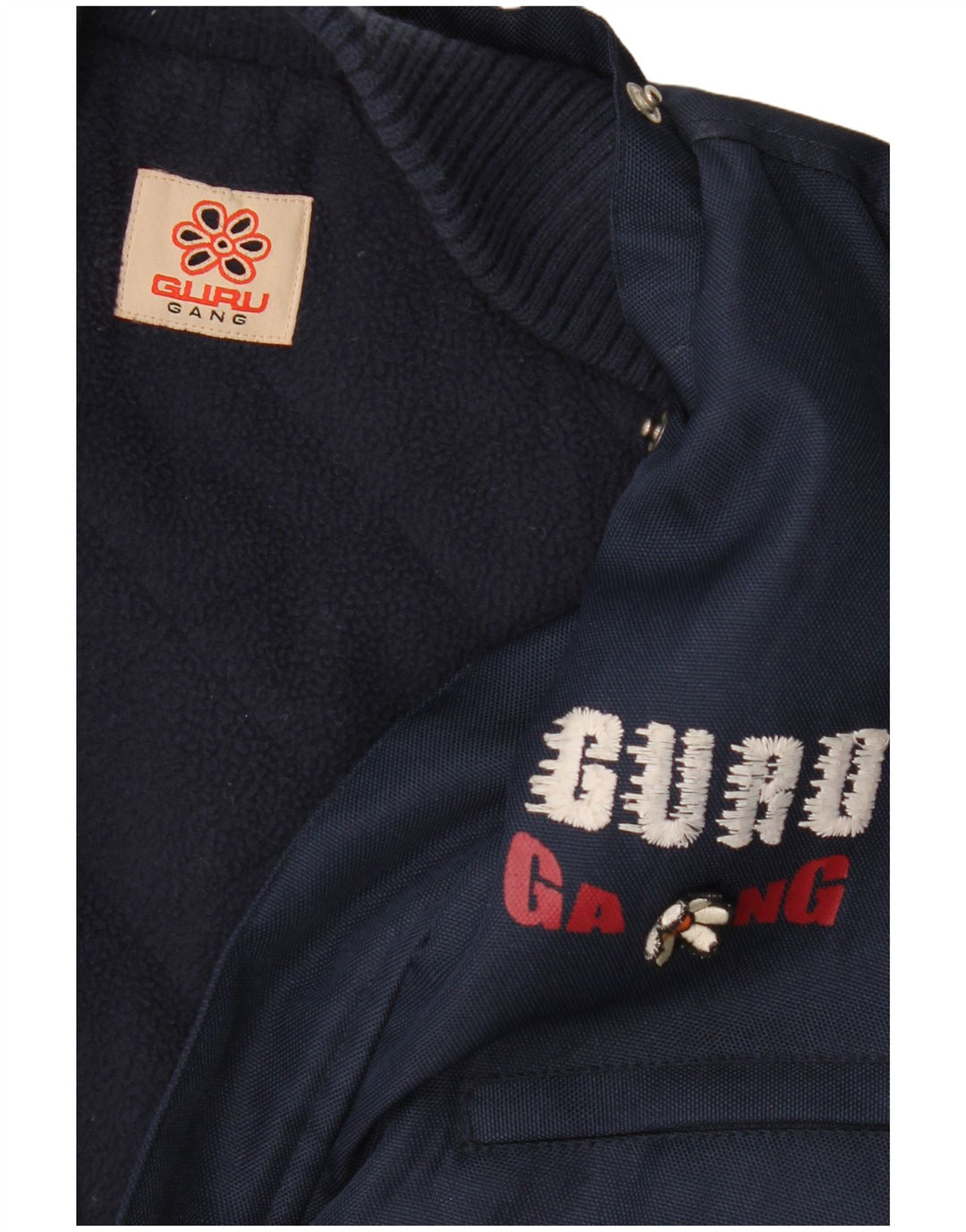 Guru Womens Grafisk Bomber Jacket UK 16 Large Navy Blue