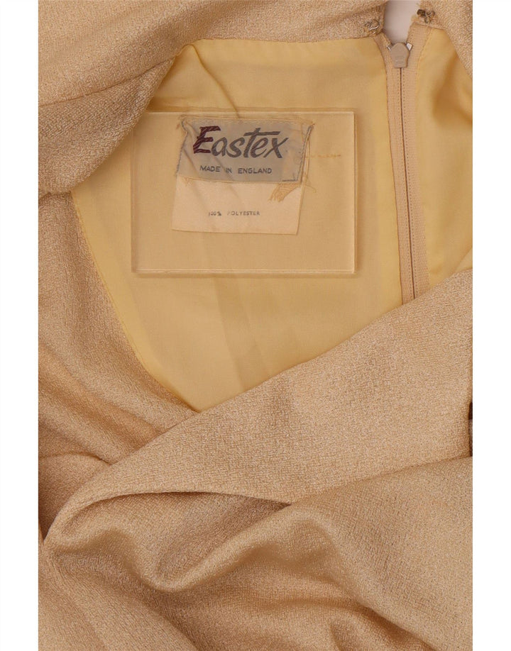 Eastex Dame Maxi Dress UK 14 Medium Beige Polyester