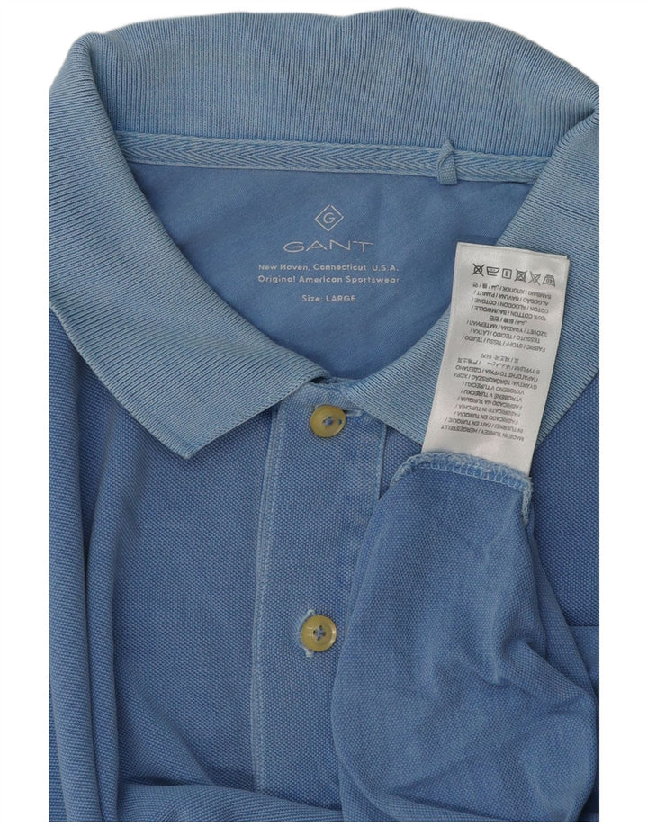 Gant Polo Shirt til mænd, stor blå bomuld