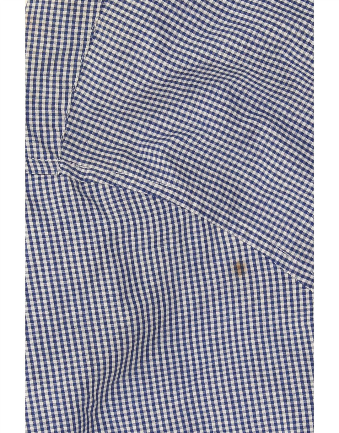 Pierre Cardin Kortærmet Herreskjorte Stor Blå Gingham Polyester