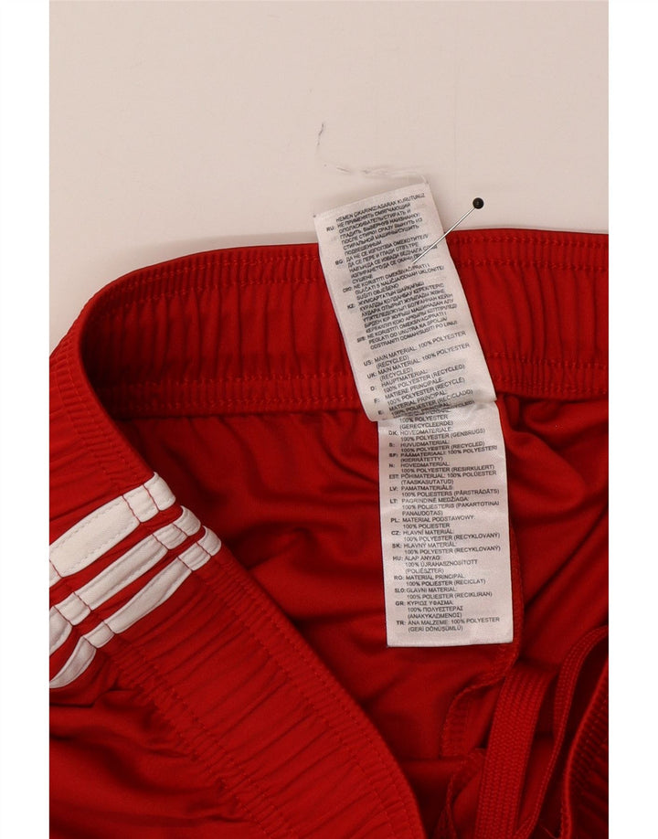 Adidas Womens Climalite Sportshorts UK 12 Medium Red Colourblock