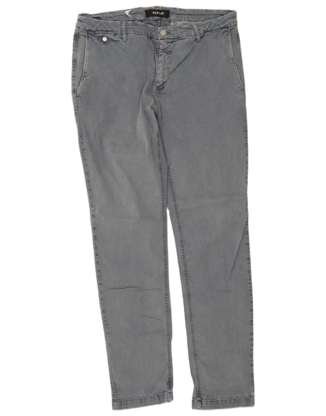 Replay Herre Slim Jeans W34 L32 Grå Bomuld