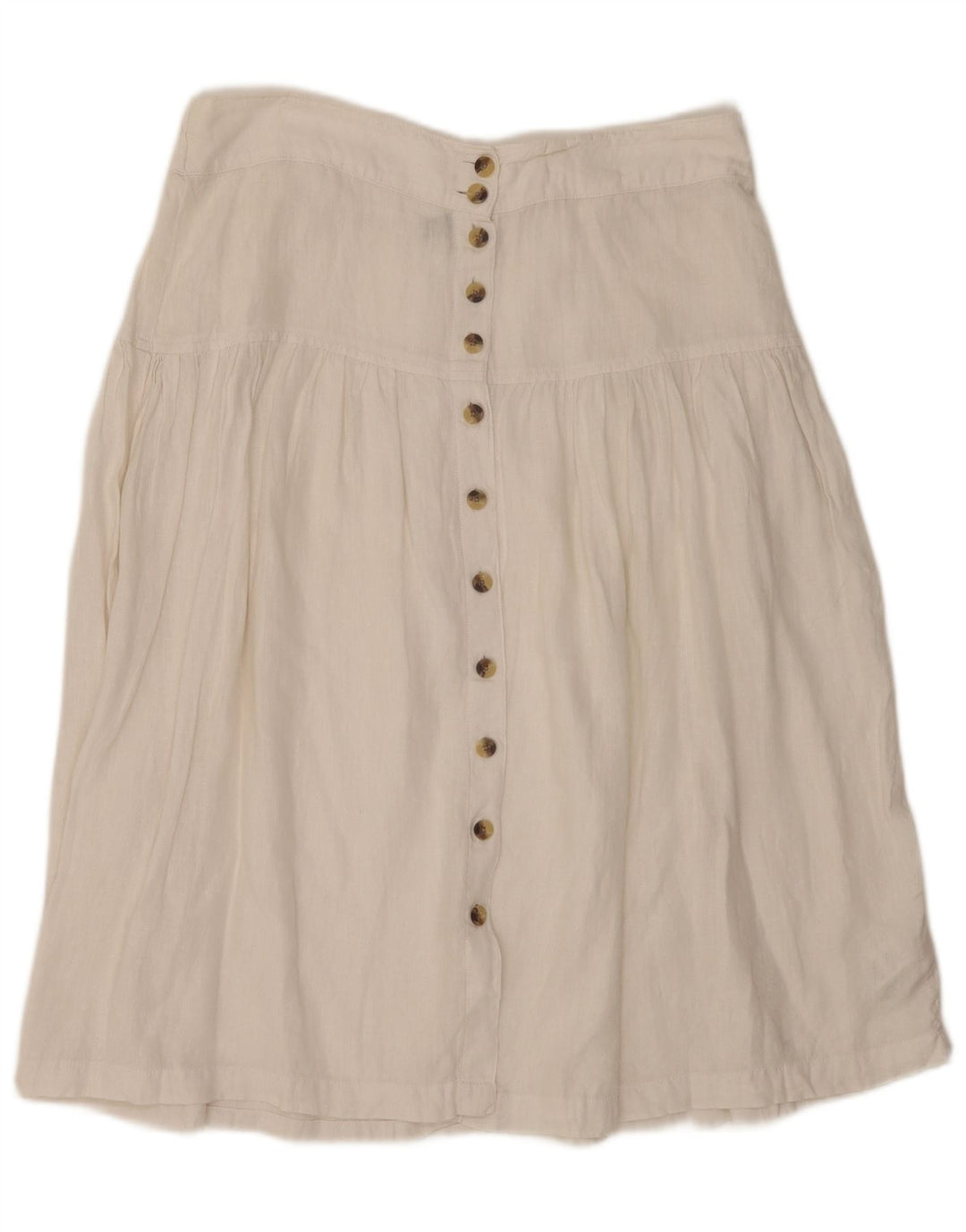 Marks & Spencer A-line nederdel til kvinder UK 16 Large W36 White Linen