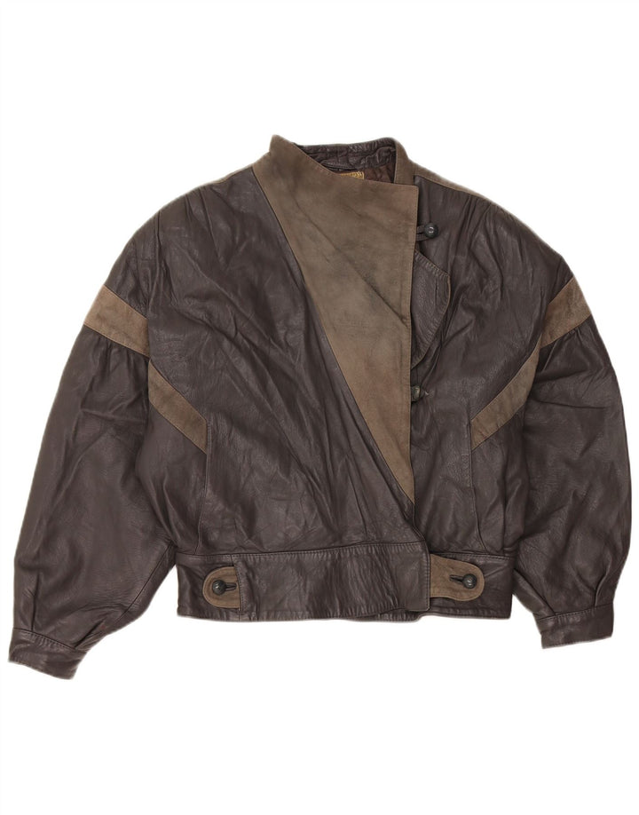 Lavorazione Artigiana Damejakke IT 44 Medium Grey Colourblock Læder