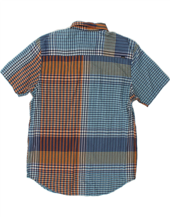 HURLEY Mens Short Sleeve Shirt XL Multicoloured Check Cotton Vintage Hurley and Second-Hand Hurley from Messina Hembry 