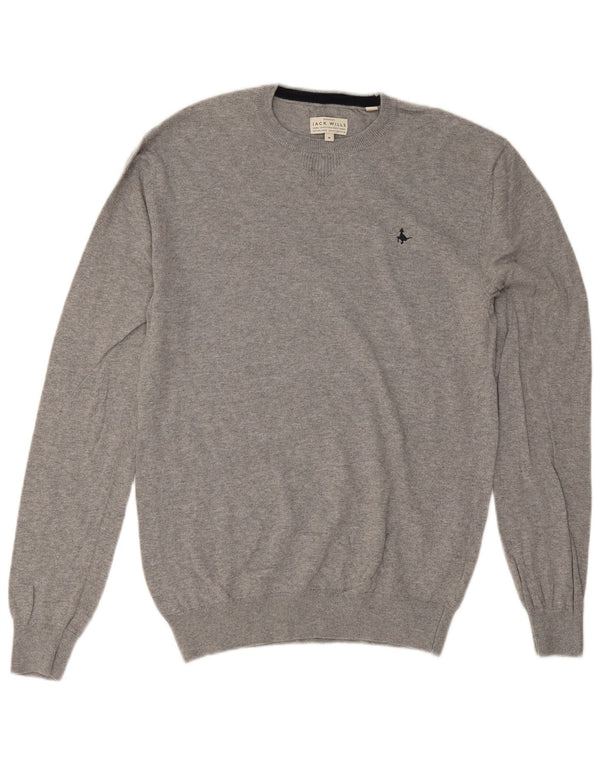 Jack Wills Herre Crew Neck Jumper Sweater Medium Grey Bomuld