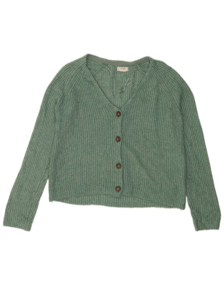 Fat Face Dame Oversized Cardigan Sweater UK 8 Small Green Nylon