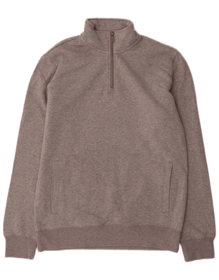 Marks & Spencer Sweatshirt med lynlås til mænd mellem grå bomuld