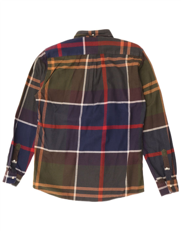 Barbour Herre Skræddersyet Fit Flanellskjorte Stor flerfarvet Plaid Bomuld