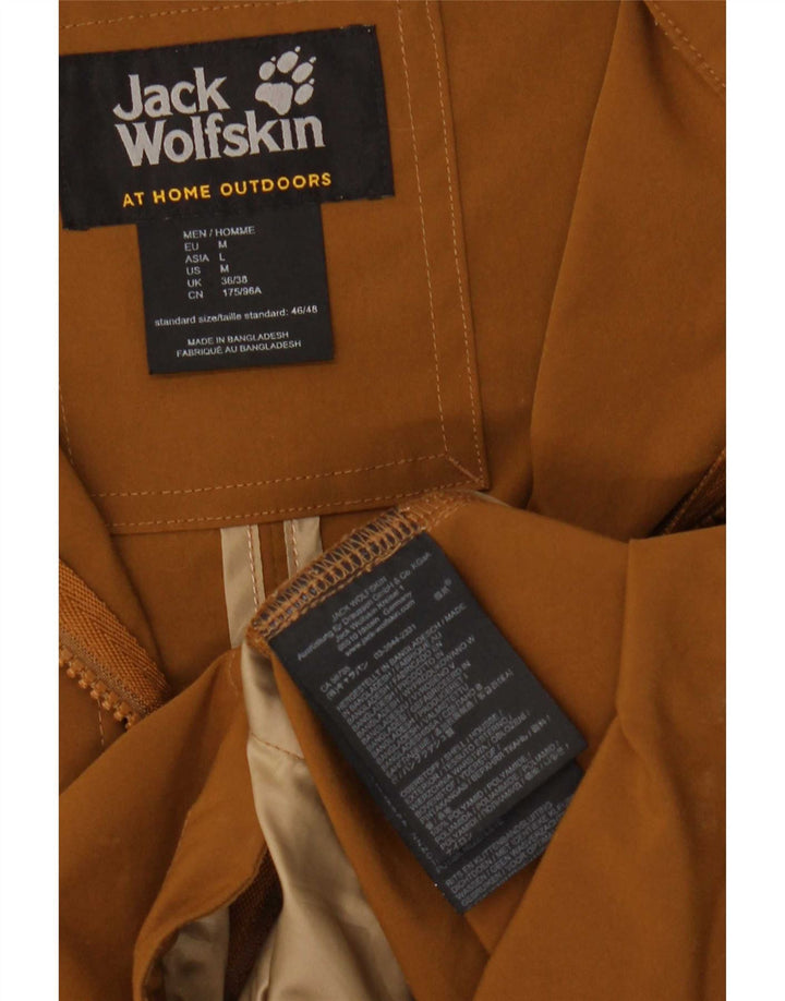 Jack Wolfskin Herre Hooded Windbreaker Jacket UK 36/38 Medium Brown