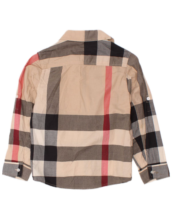 Burberry drengeskjorte 5-6 år flerfarvet ternet bomuld