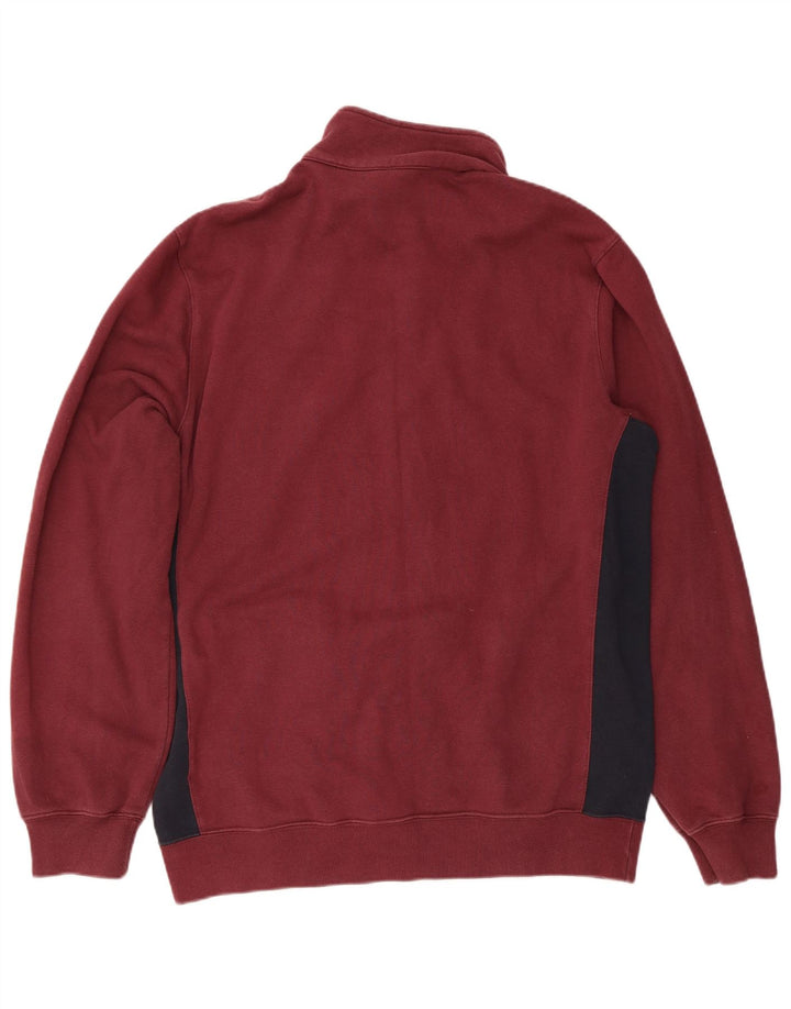 CHAMPION Træningsdragt til mænd Topjakke 2XL Maroon Colourblock Bomuld