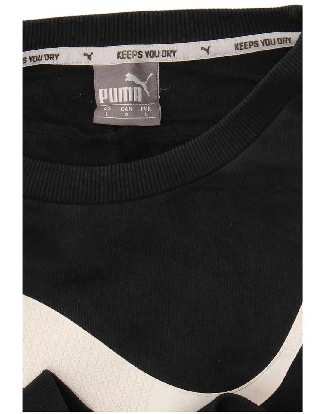 PUMA grafisk sweatshirt til mænd, stor sort