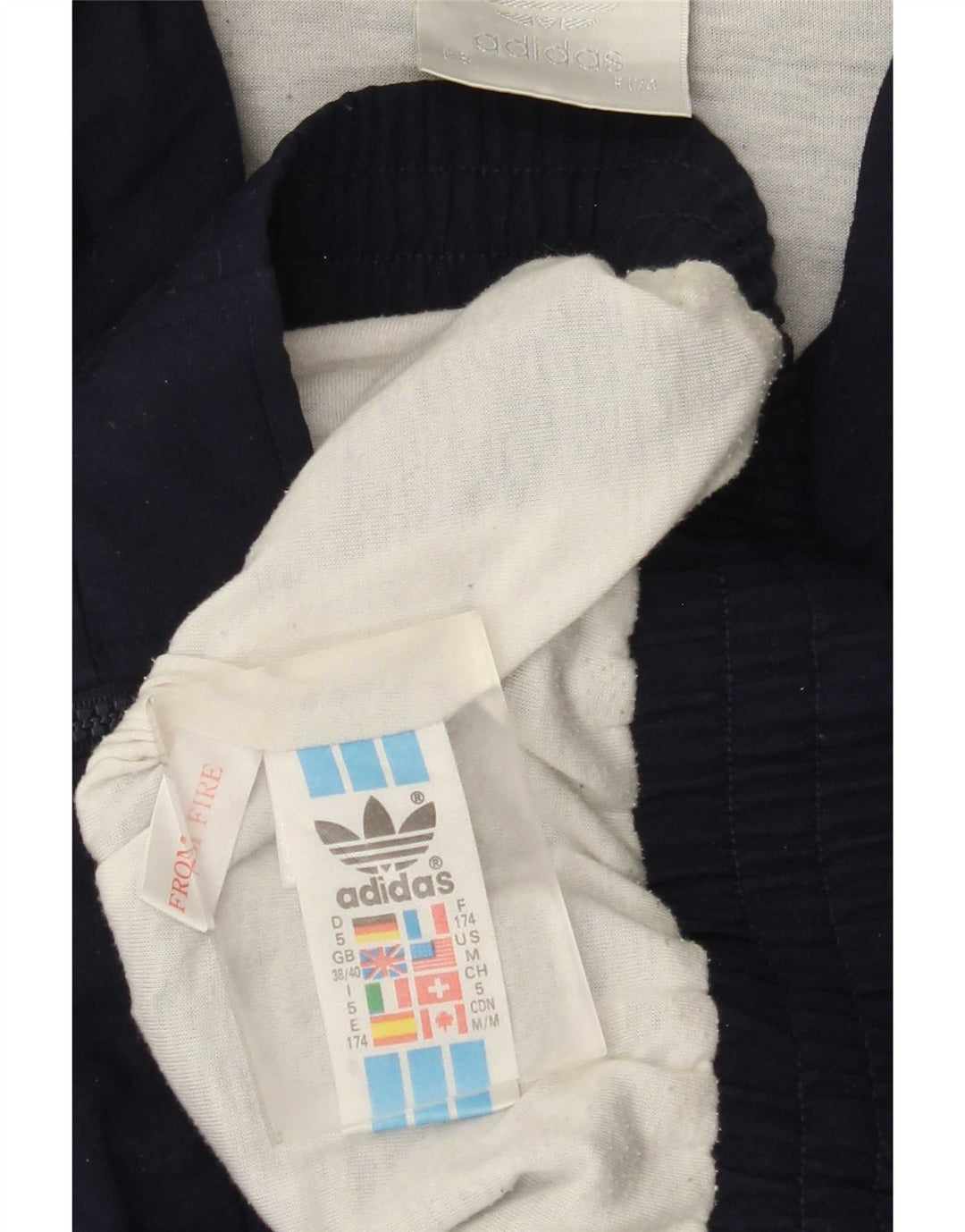 Adidas Træningsdragt til mænd Topjakke UK 38/40 Medium Navy Blue Polyester