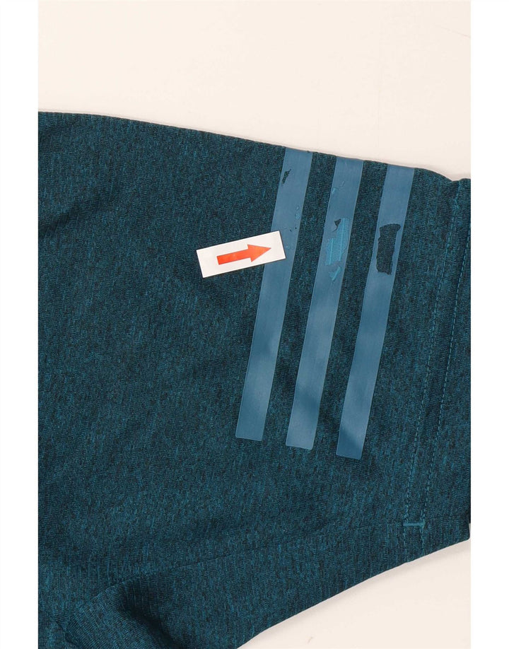 Adidas T-shirt top lille blå polyester til mænd