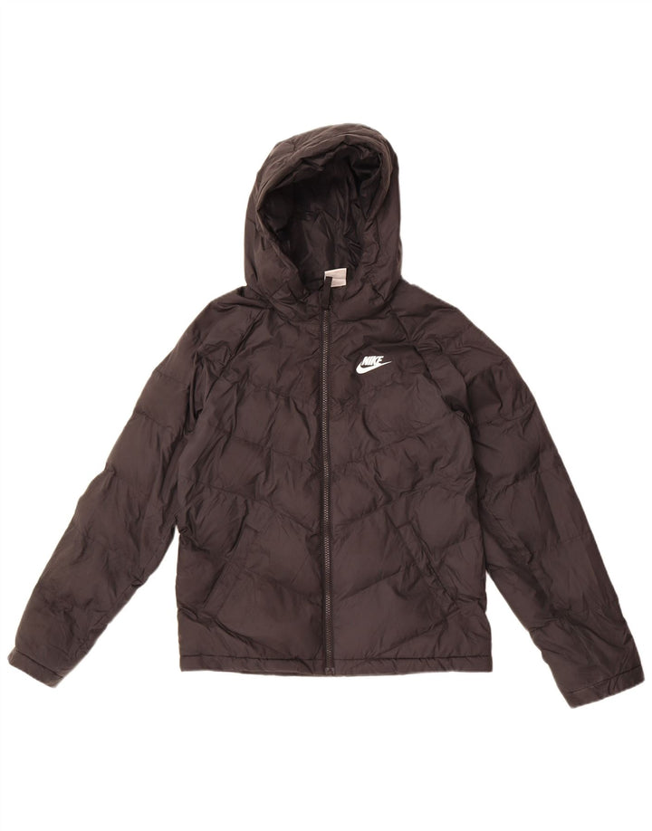 Nike drenge hættepolstret jakke 12-13 år stor sort polyester