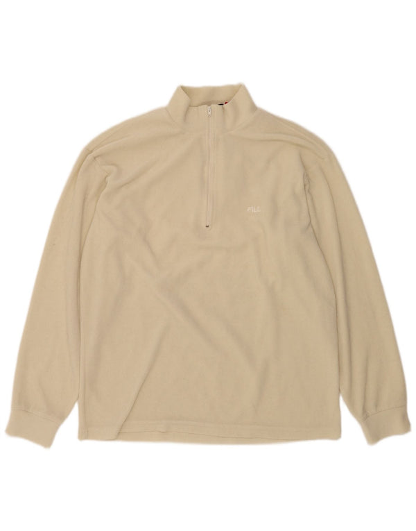 Fila Herre lynlås hals Fleece Jumper IT 52 Stor Beige