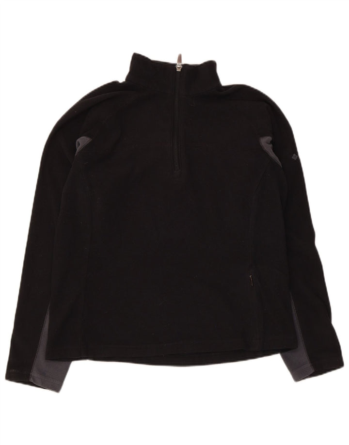 Columbia Dame lynlås-hals Fleece Jumper UK 10 Lille sort polyester