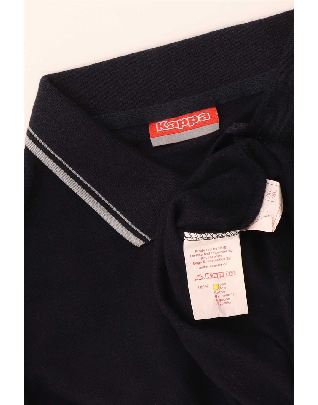 Kappa herre poloshirt stor marineblå stribet bomuld