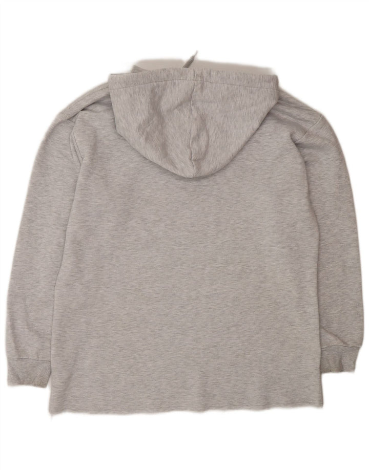 Topshop Dame Høj Oversized Hoodie Jumper UK 10 Small Grå Polyester
