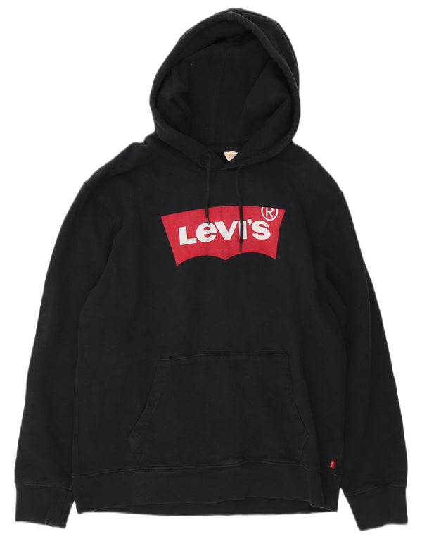 Levi's Grafisk hættetrøje til mænd mellem sort bomuld