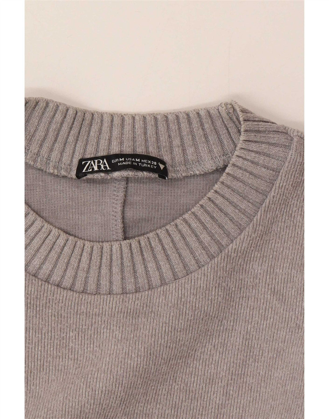 Zara Dame Loose Fit Bluse Top UK 14 Medium Grå