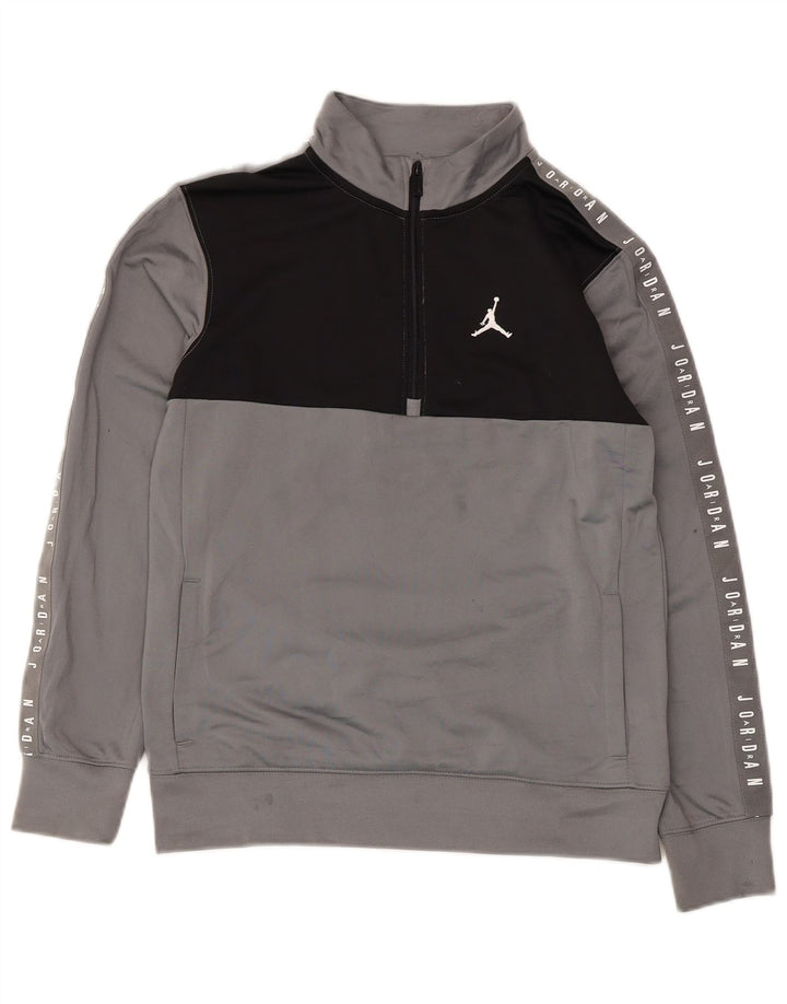 Jordan Boys Grafisk Sweatshirt Jumper 12-13 år Stor grå farveblok