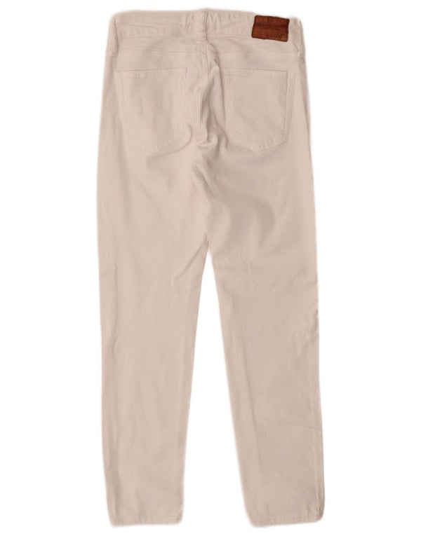 Ralph Lauren Dame Slim Jeans W25 L25 Hvid Bomuld