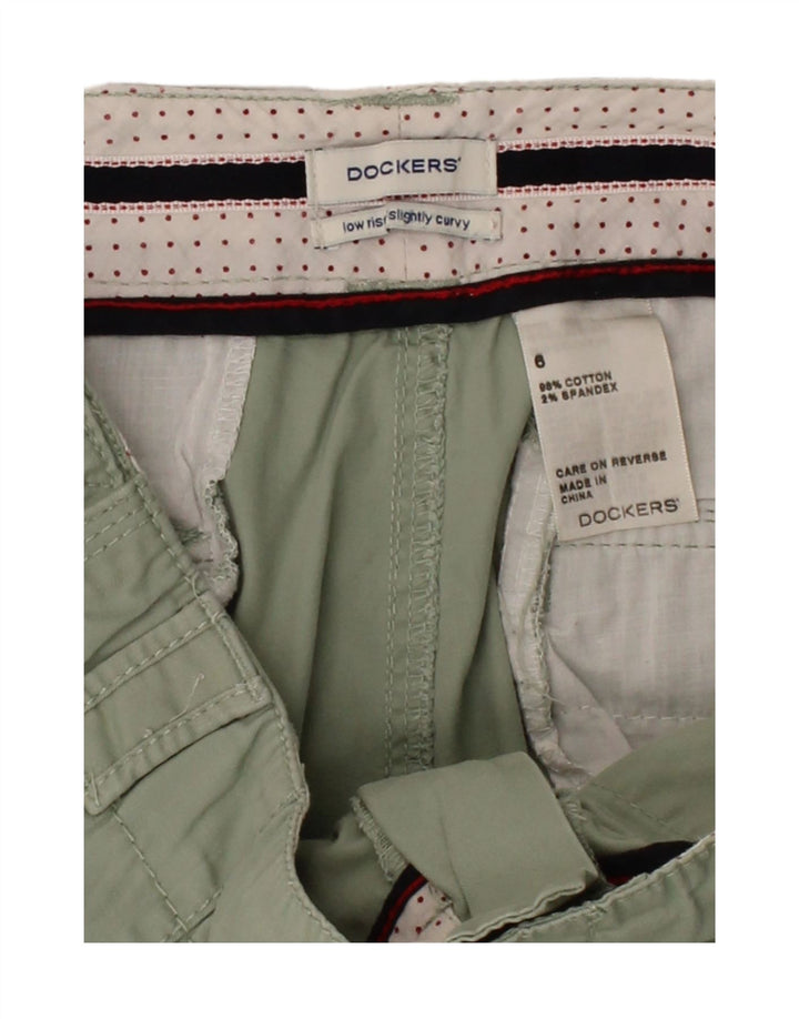 DOCKERS Womens Slightly Curvy Bermuda Shorts US 6 Medium W32  Green Vintage Dockers and Second-Hand Dockers from Messina Hembry 