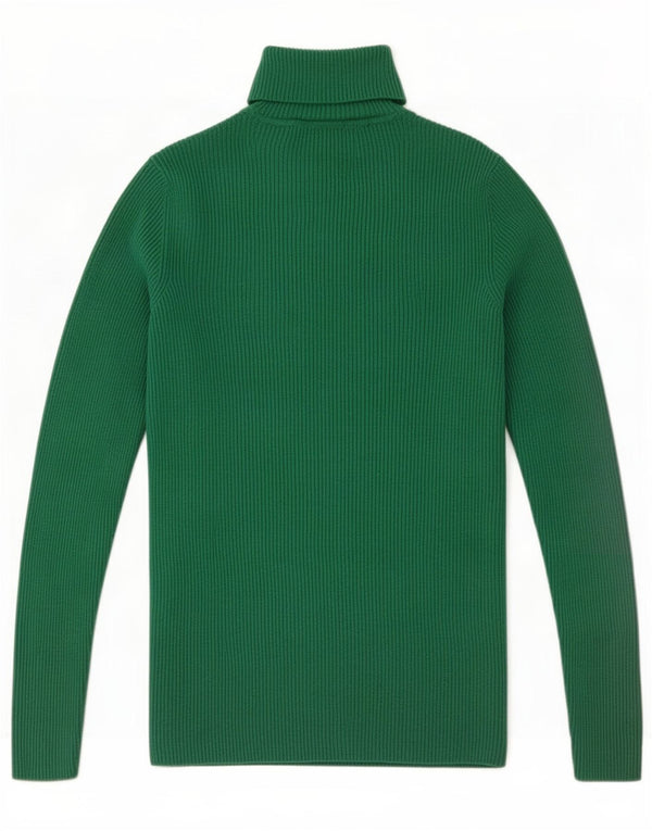 Marks & Spencer Dame Rullehals Sweater UK 10 Small Green Viscose
