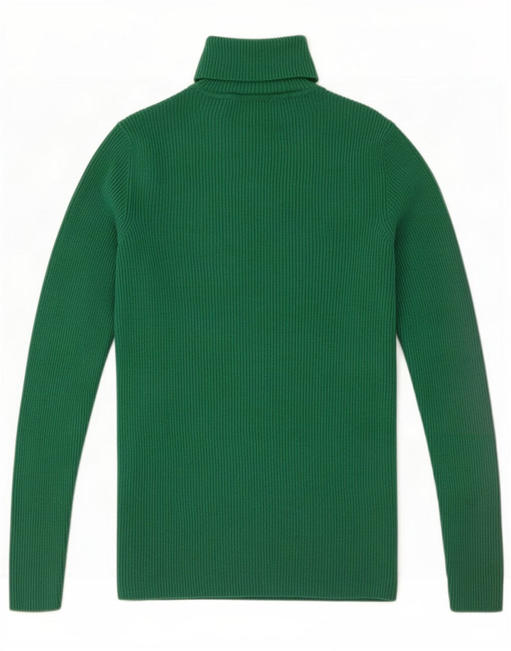 Marks & Spencer Dame Rullehals Sweater UK 10 Small Green Viscose