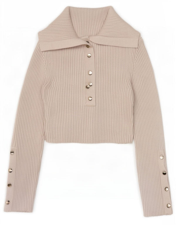 Zara Womens Crop Polo Neck Jumper Sweater UK 8 Small Grey Viscose
