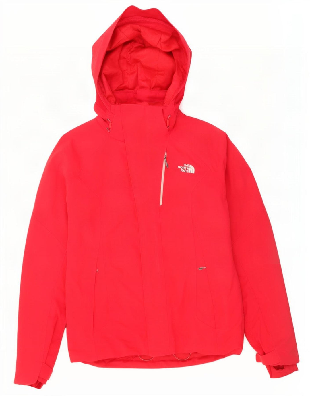 The North Face Regnjakke med hætte til kvinder UK 14 Medium Rød Nylon