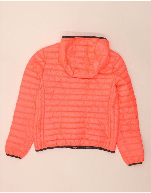 Superdry Polstret hættejakke til kvinder UK 16 Large Pink Polyester