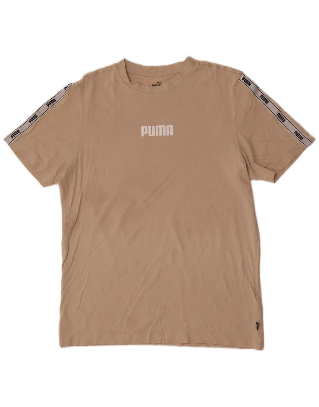 Puma Herre grafisk T-shirt Top Medium Beige Colourblock Bomuld