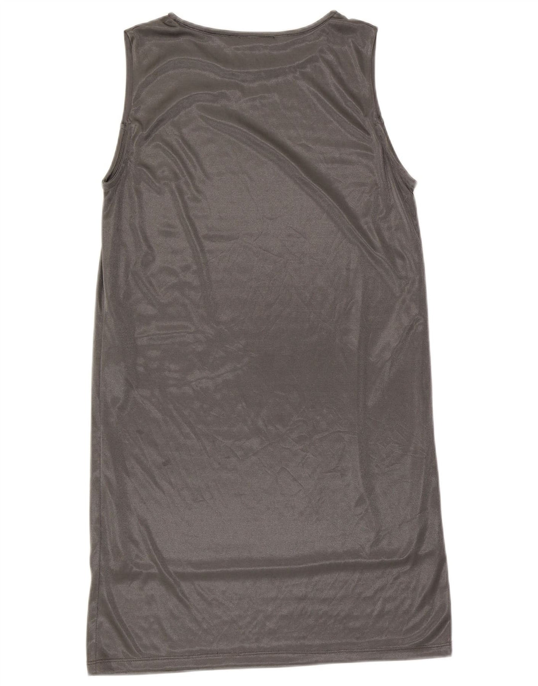 Zara Dame Ærmeløs Shift Dress UK 14 Large Silver Polyester