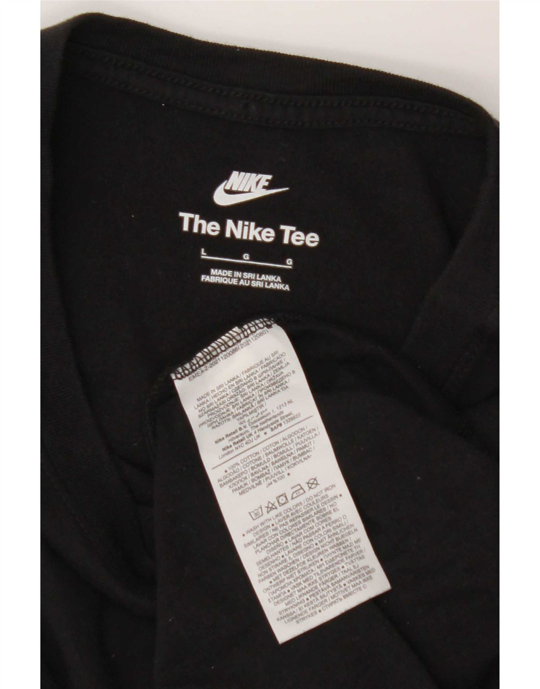 Nike T-shirt top til mænd, stor sort bomuld