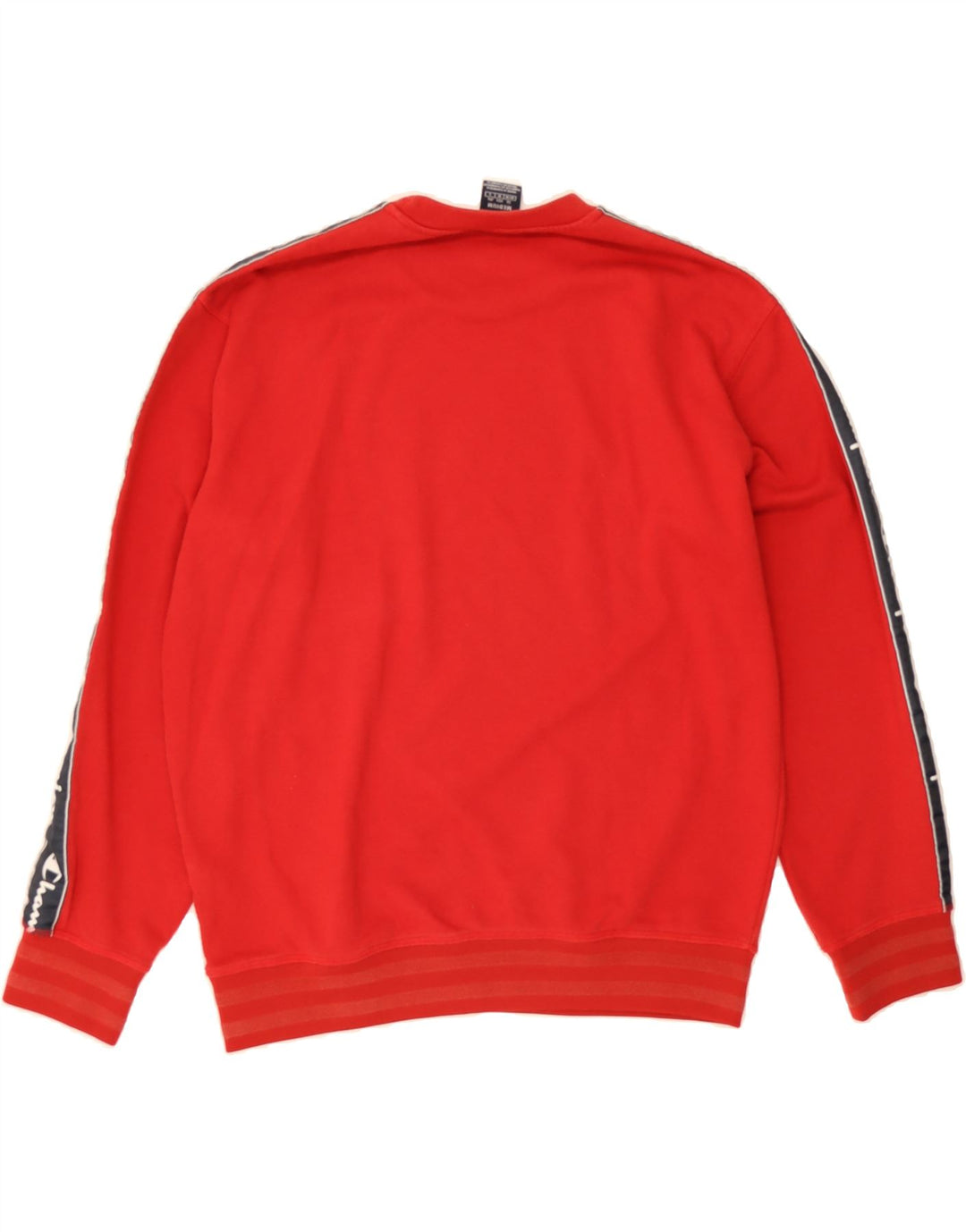 CHAMPION Mens Graphic Sweatshirt Jumper Medium Red Colourblock Cotton Vintage Champion and Second-Hand Champion from Messina Hembry 