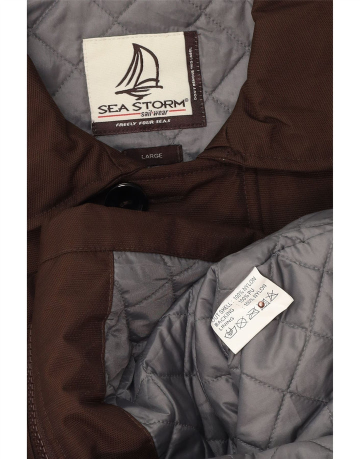 Sea Storm Herre Windbreaker Jacket UK 40 Stor Brun Nylon