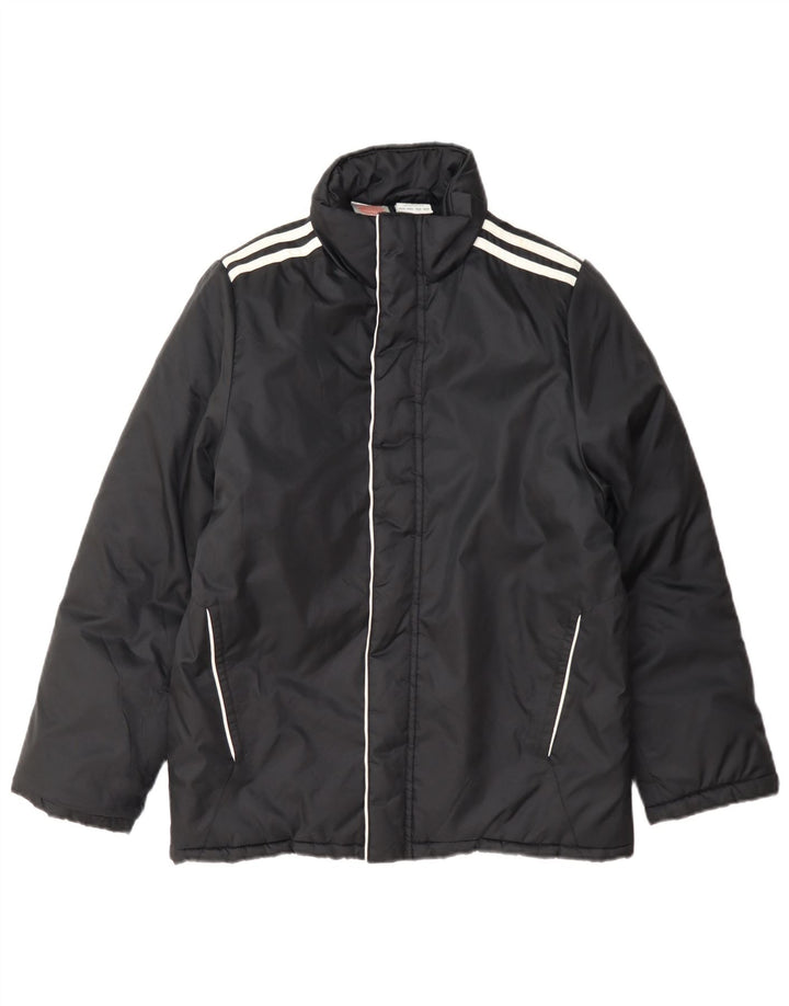 Adidas drenge polstret jakke 11-12 år sort nylon