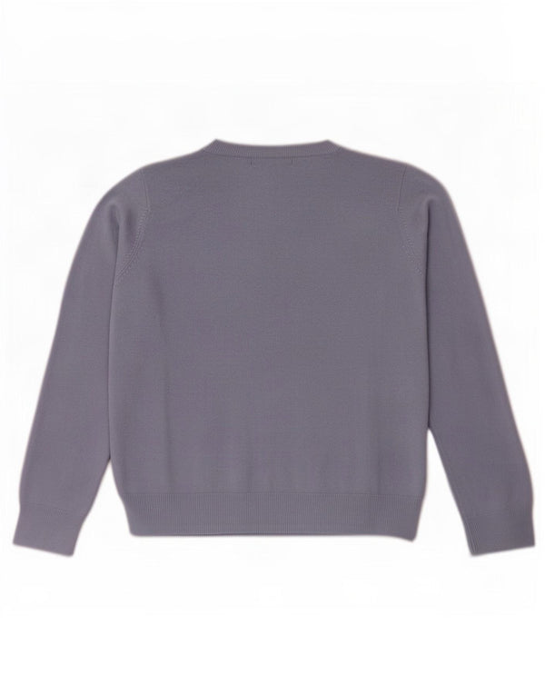 Marks & Spencer Dame sweater med rund hals DK 14 Stor lilla akryl