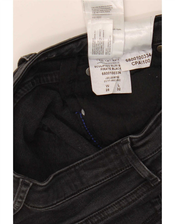 Calvin Klein Dame Slim Bootcut Jeans W28 L32 Sort Lyocell