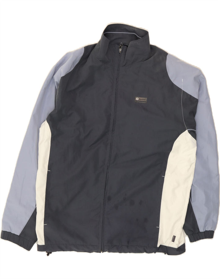 LOTTO Mens Tracksuit Top Jacket Large Grey Colourblock Polyester Vintage Lotto and Second-Hand Lotto from Messina Hembry 