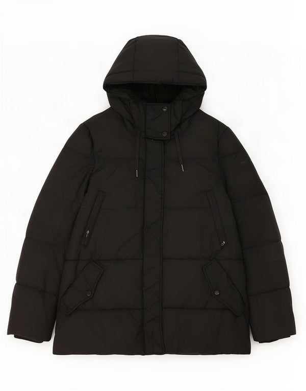 Woolrich Penn-Rich polstret hættejakke til kvinder UK 14 Medium Black Polyester