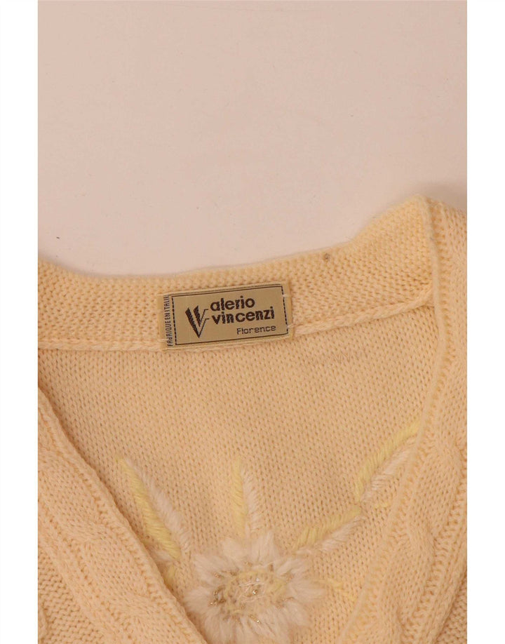 Florence Dame Cardigan Sweater UK 14 Stor Gul