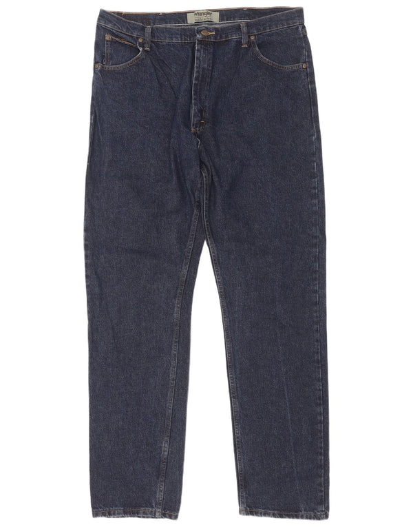 Wrangler Straight Jeans til mænd W40 L36 Marineblå Bomuld