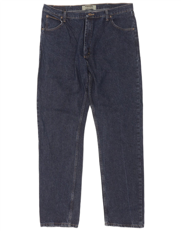 Wrangler Straight Jeans til mænd W40 L36 Marineblå Bomuld