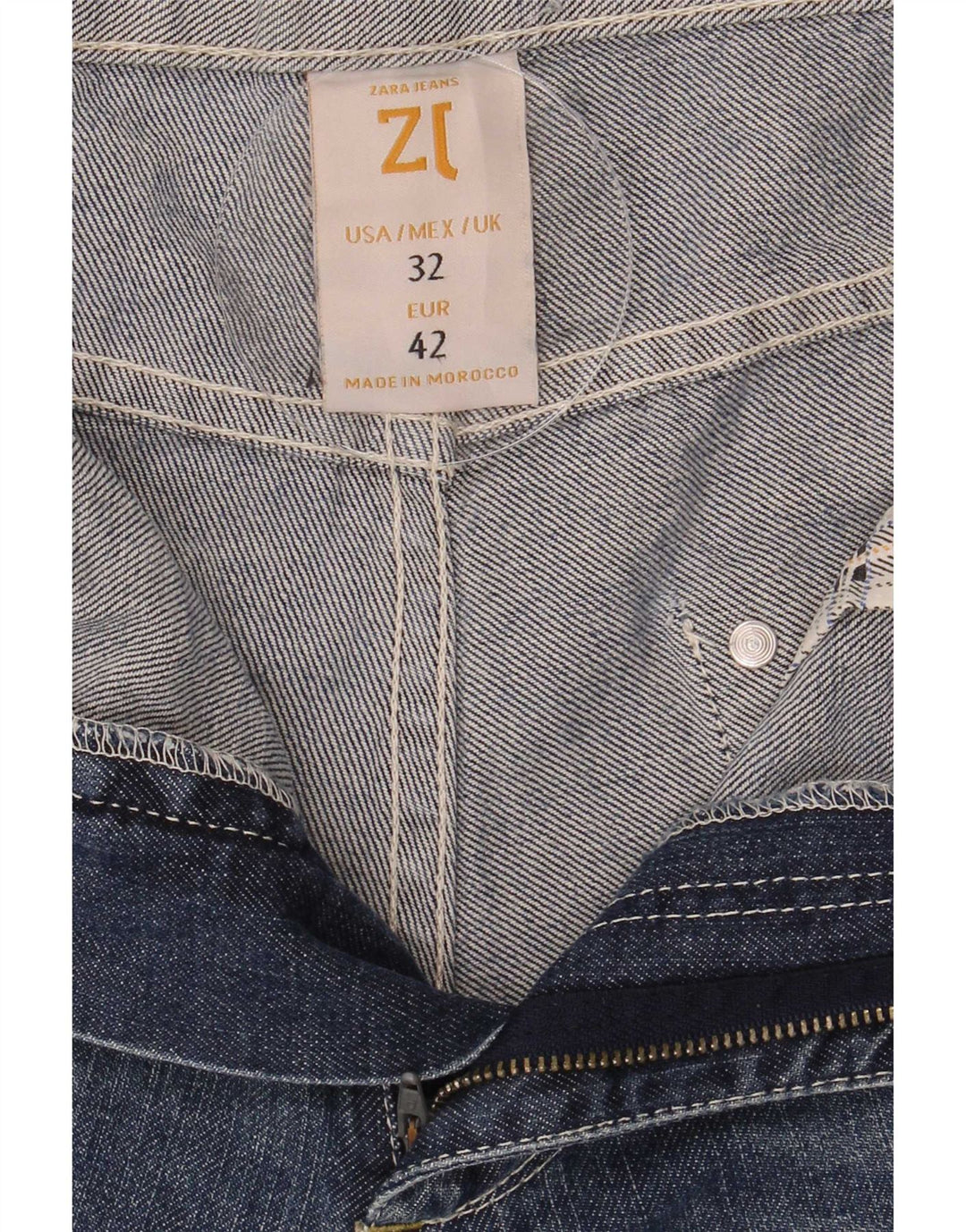 Zara Herre Denim Shorts EU 42 Large W32 Navy Blue