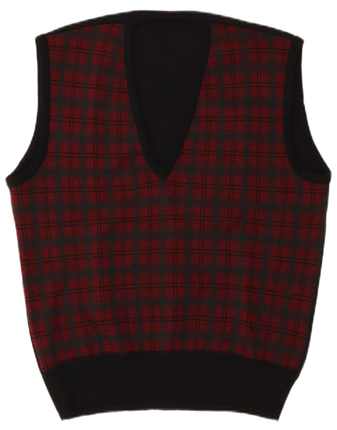 Vintage herrevest tanktop lille rød ternet