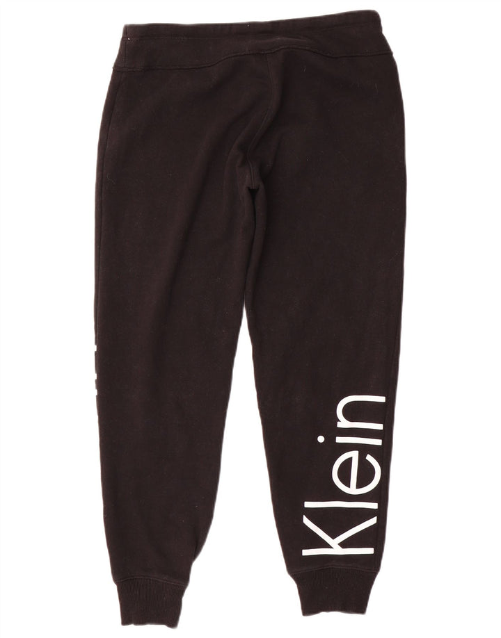 CALVIN KLEIN Graphic Tracksuit Bukser til kvinder Joggers UK 10 Small Black